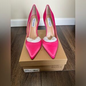 Steve Madden Damzil Pink Satin Pump